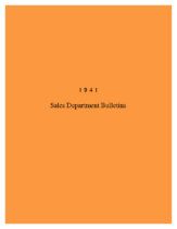 1941 Hudson Sales Bulletins